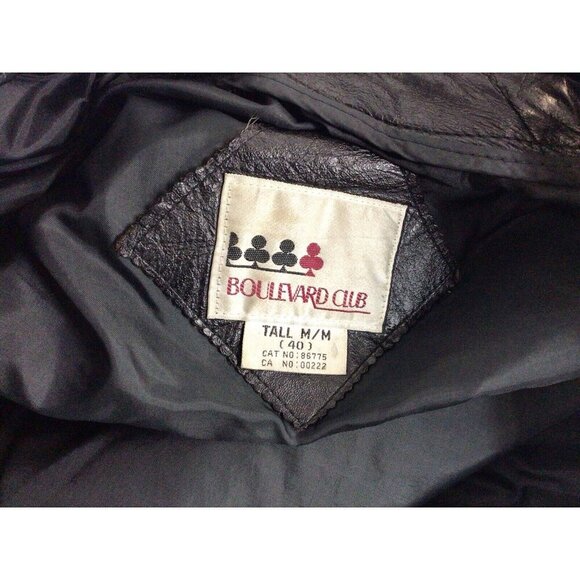 Vintage Leather Motorcycle Jacket Coat Mens Medium - Picture 8 of 10